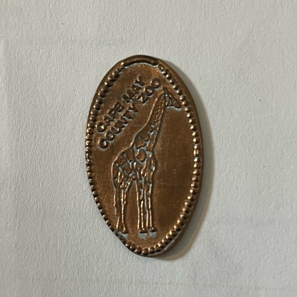 Giraffe from New Jersey - Cape May County Zoo Elongated coin/ Squished Penny